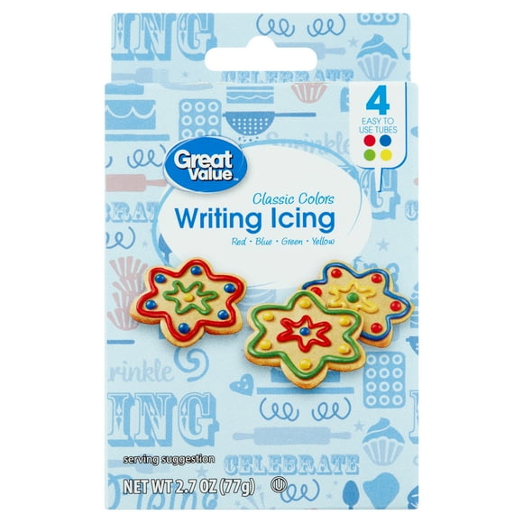 Great Value Writing Icing, Classic Multicolor, 2.7 oz
