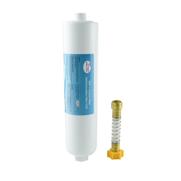 Great Value XL RV & Marine Water Filter, F202, White, Activated Carbon, for Camping/Garden/Bathtub