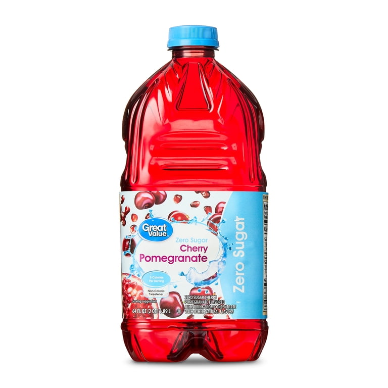 Great Value Cherry Pomegranate Juice, 64 fl oz Low-Calorie Vitamin C Drink 