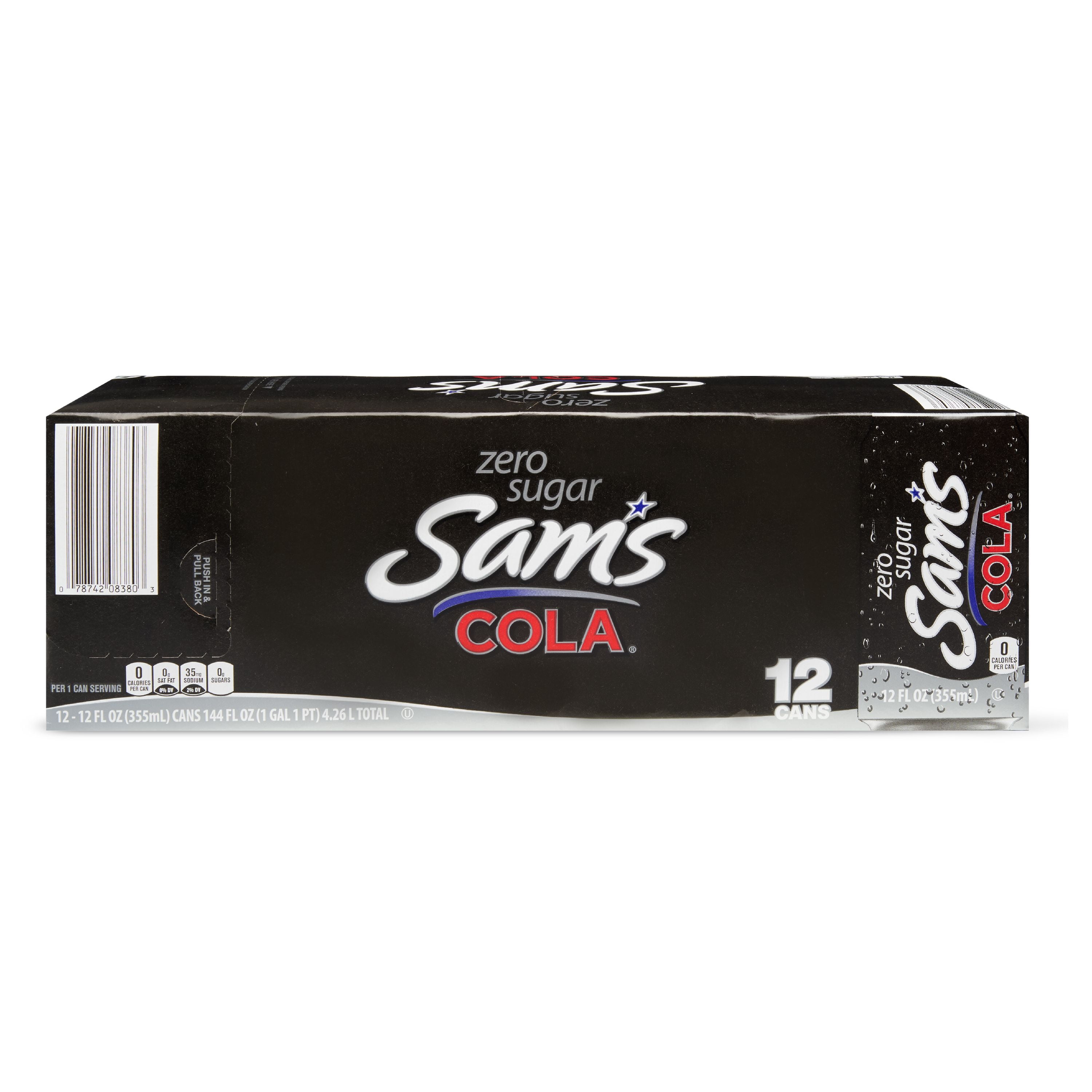 Sam's Cola Soda Pop, 12 fl oz, 24 Pack Cans