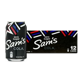 Sam's Zero Sugar Cola Soda Pop, 12 Pack, 12 fl oz Cans