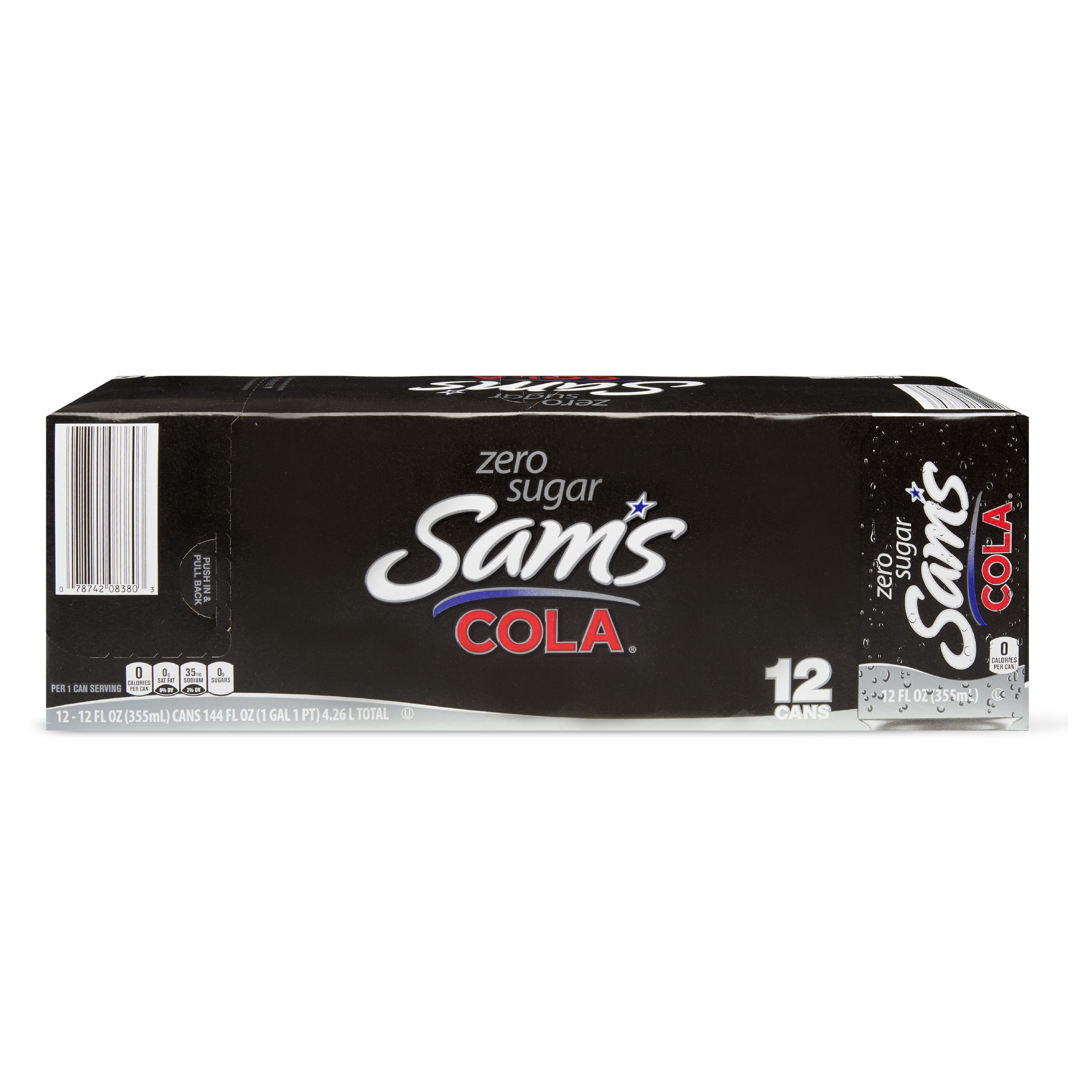 Great Value Zero Sugar Cola Soda Pop, 12 Pack, 12 fl oz Cans - Walmart.com