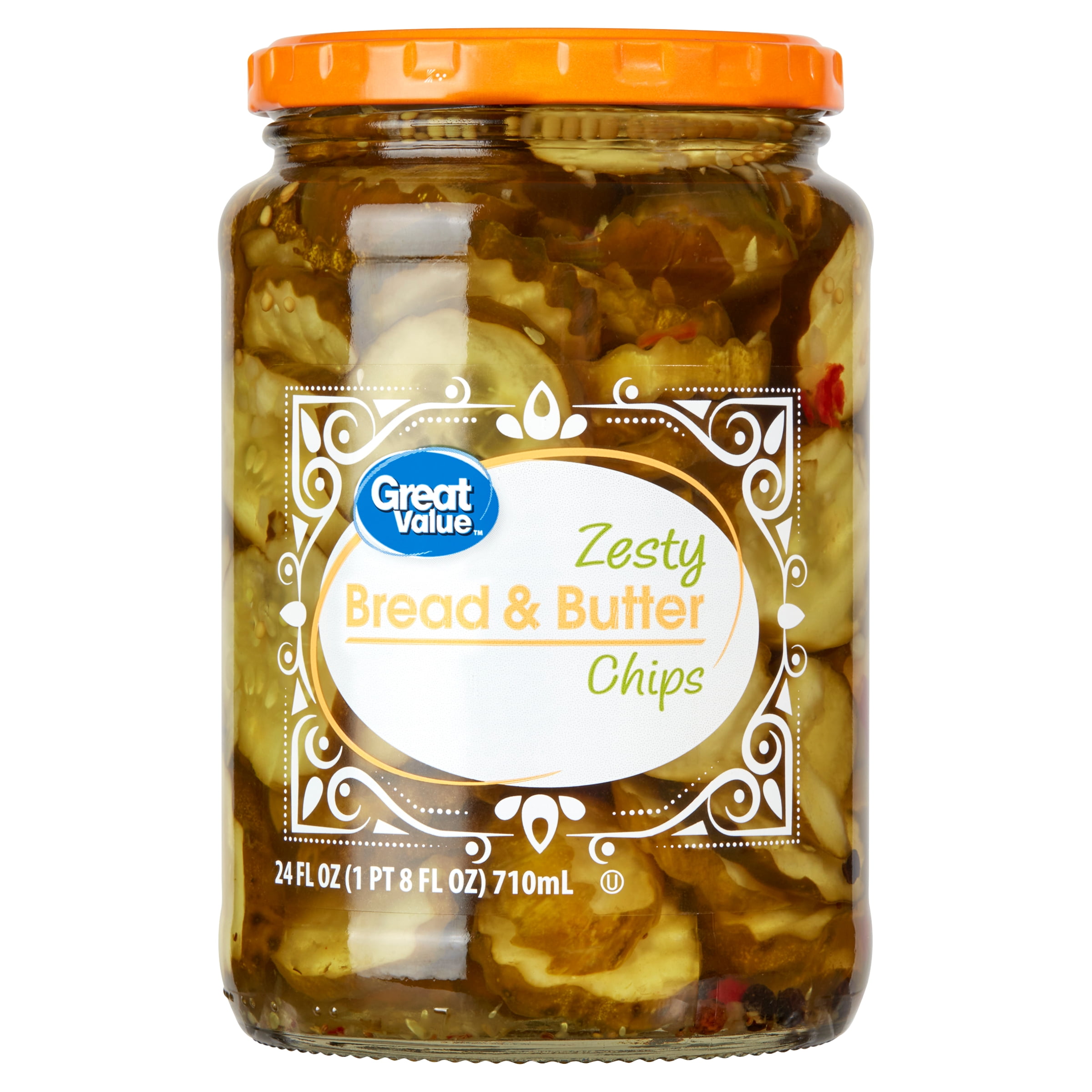 Great Value Zesty Bread & Butter Chips, 24 fl oz