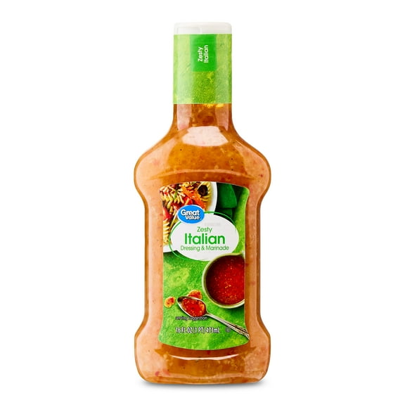 Great Value Zesty Italian Dressing & Marinade, 16 fl oz