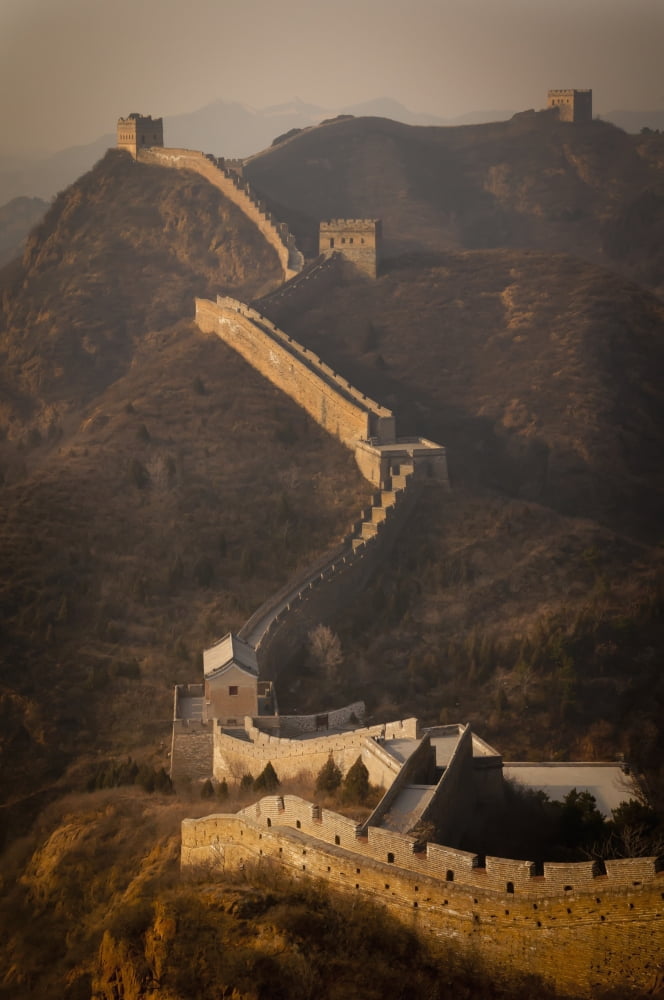 Great Wall China Canvas Art - Alex Adams Design Pics (12 x 19)
