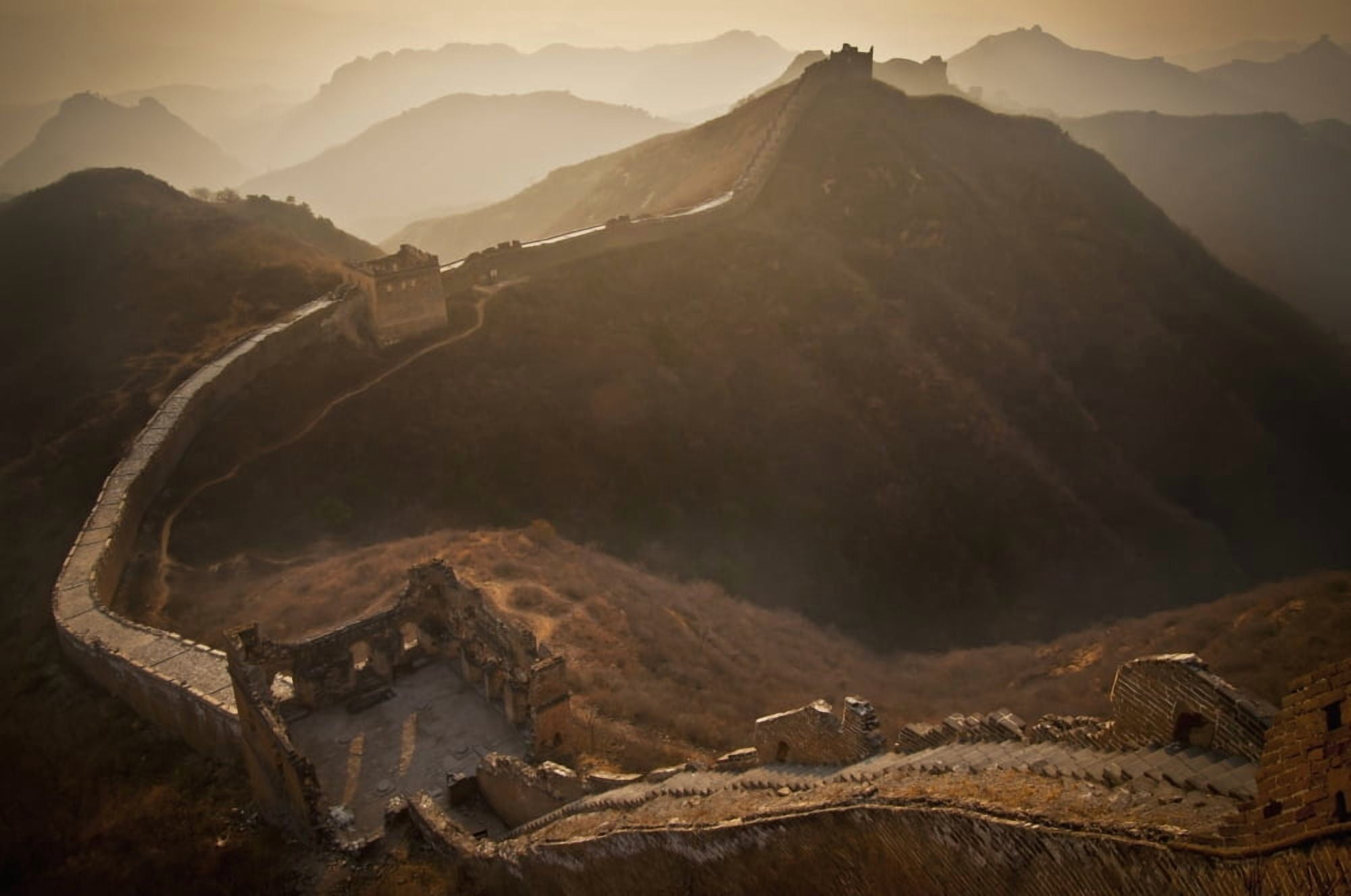 Great Wall China Canvas Art - Alex Adams Design Pics (38 x 24)