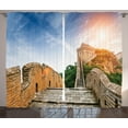 thumbnail image 1 of Ambesonne View Curtains 2 Panel Set, Monument Cliffs, 108" x 84", Grey Blue, 1 of 3