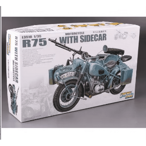 Great Wall Hobby L3510 1/35  R75 Motorcycle w/Side Car model kit