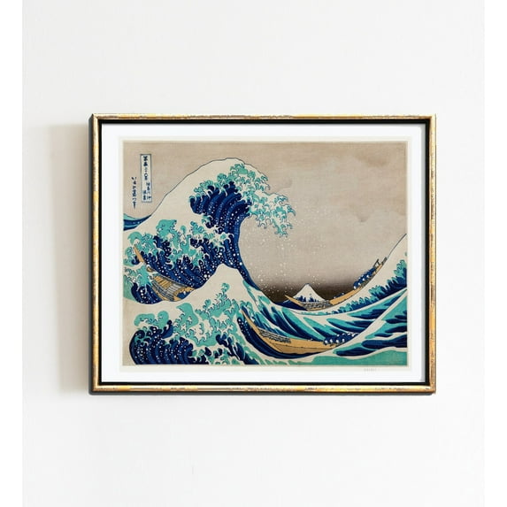 The Great Wave, Fine Art, Japanese Vintage Print, Hokusai Print, Vintage Poster, Vintager Art Print, Japandi Decor, Wall Art Vintage Wall Art, Modern Wall Decor, 8x12 UNFRAMED