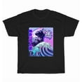thumbnail image 1 of Great Wave Kanagawa Glitch Japanese Art Cool Vaporwave Modern Style Unisex T-Shirt, up to size 5XL, 1 of 2