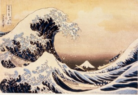 The Great Wave off Kanagawa by Katsushika Hokusai woodblock print Edo Period 19th century 1760-1849 Japan Tokyo National Museum Canvas Art - (18 x 24)