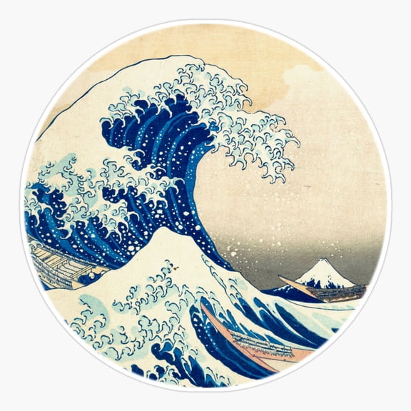 Great Wave Kanagawa Ocean Art Sticker