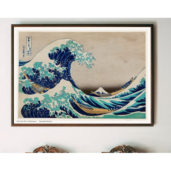 The Great Wave Off Kanagawa Print - Katsushika Hokusai, Vintage Japanese Wall Art, Japanese Poster, Woodblock, Thirtysix Views Of Mount Fuji Wall Art, Modern Wall Decor, 8x12 UNFRAMED