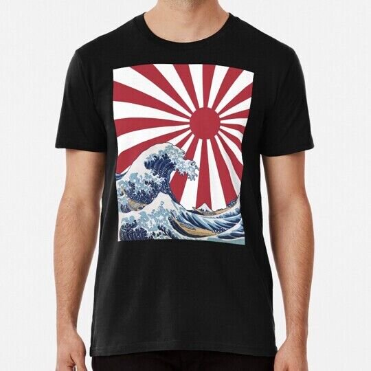 Great Wave Off Kanagawa Rising Sun S to 5XL Made in the USA TShirt