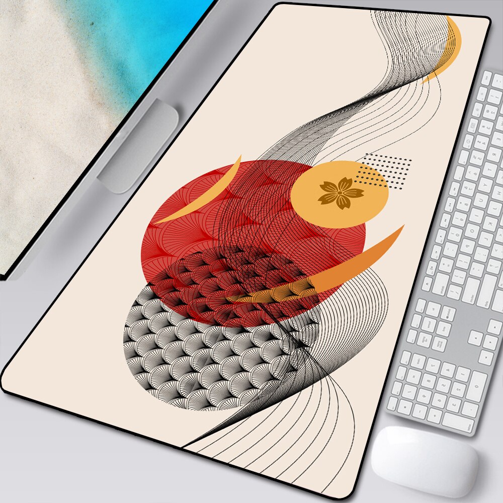 Great Wave Off Mouse Pad Art Large Overlock Edge Mat Rubber Speed PC