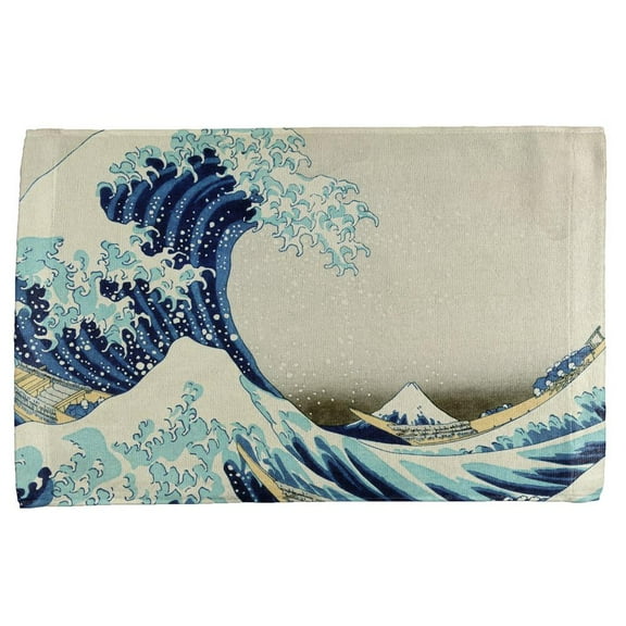 Great Wave Tsunami Japanese Painting All Over Hand Towel