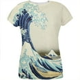 thumbnail image 1 of Great Wave Tsunami Japanese Painting All Over Womens T Shirt Multi 2XL, 1 of 2