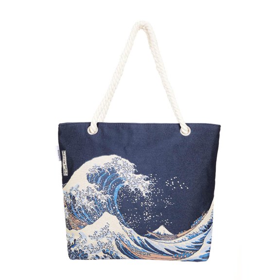 Great Wave off Kanagawa Rope Tote Beach Bag