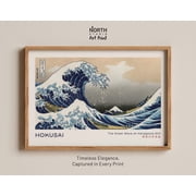 The Great Wave print, Hokusai 1831 Japanese woodblock print, Iconic ukiyo-e seascape art, Mount Fuji wave, Traditional Japan wall decor Unframed Paper Print