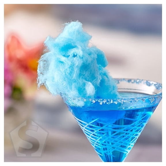 Great Western 1/2 Gallon Carton Blue Raspberry Cotton Candy Floss Sugar - 6/Case