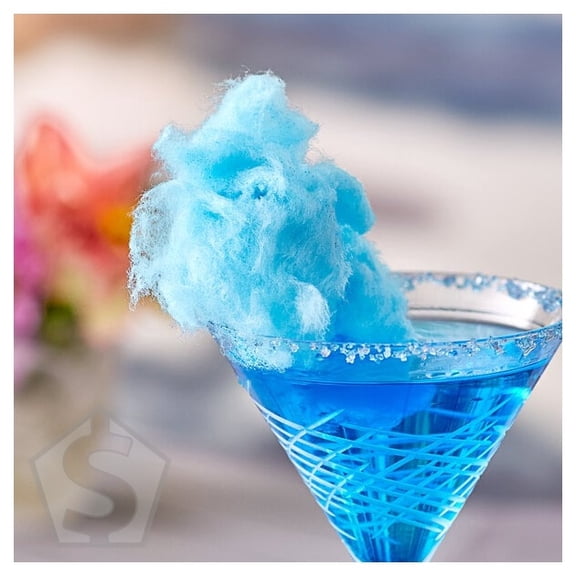 Great Western Great Floss 1 lb. Container Blue Raspberry Cotton Candy Concentrate Sugar - 12/Case