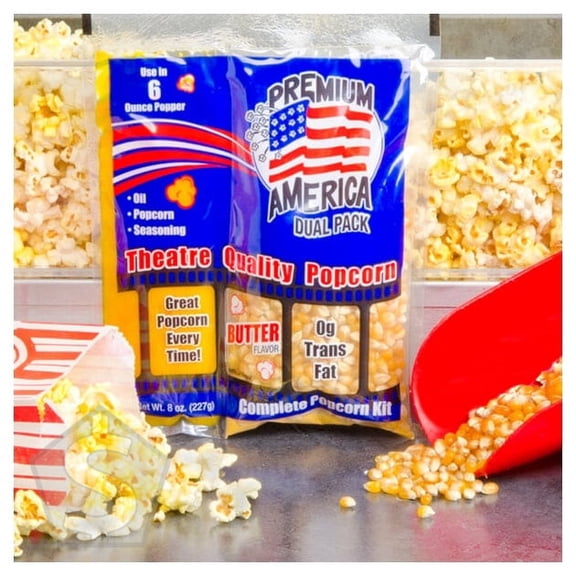 Great Western Premium America All-In-One Popcorn Kit for 6 oz. Popper - 36/Case