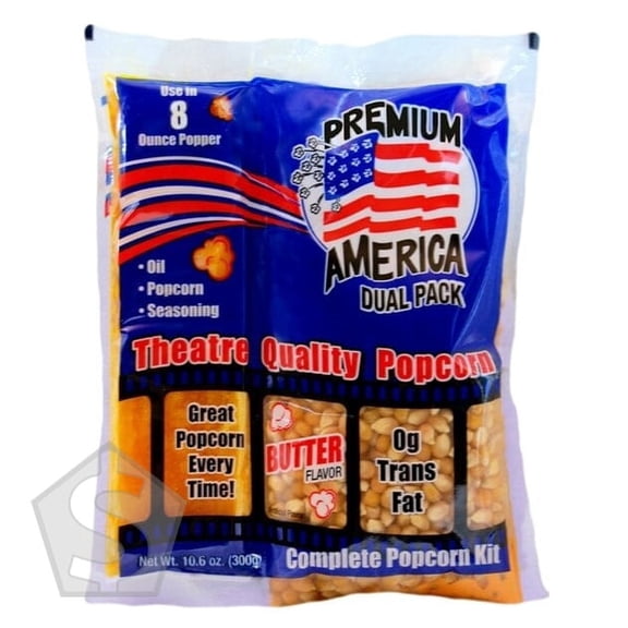 Great Western Premium America All-In-One Popcorn Kit for 8 oz. to 10 oz. Popper - 24/Case