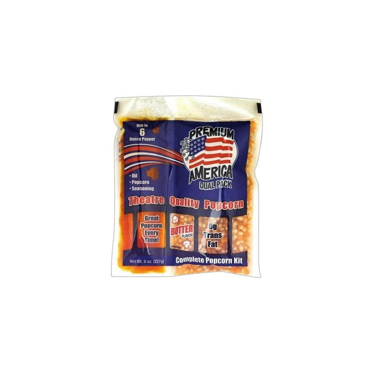 Premium America Popcorn, Butter, 8 oz Pack, 36/Carton Premium America Popcorn, Butter, 8 oz Pack, 36/Carton