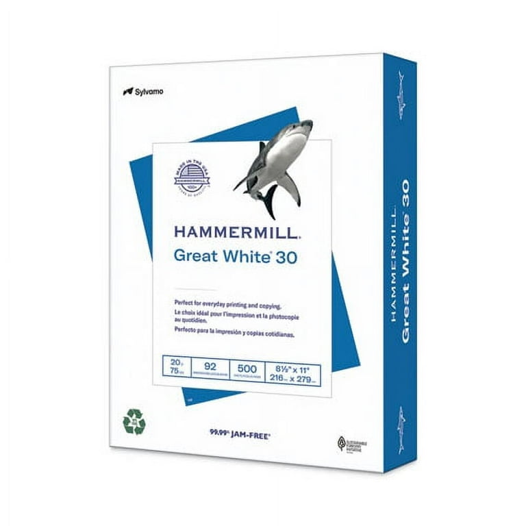 Recycled Multipurpose Paper, 92 Bright, 20 lb Bond Weight, 8.5 x 11, White, 500/Ream Recycled Multipurpose Paper, 92 Bright, 20 lb Bond Weight, 8.5 x 11, White, 500/Ream