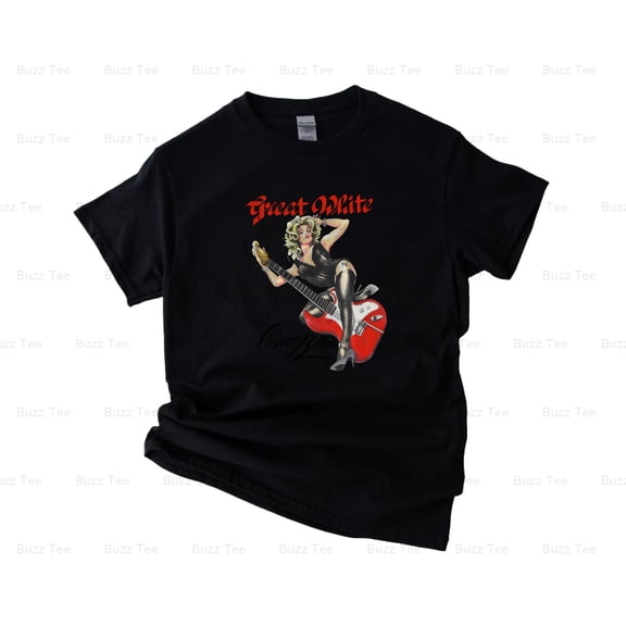 Great White Band Heavy Cotton Rock Hair Metal 80s Music Fan New Unisex T-Shirt, up to 5XL