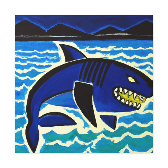 "Great White Jaws Painting" - Canvas