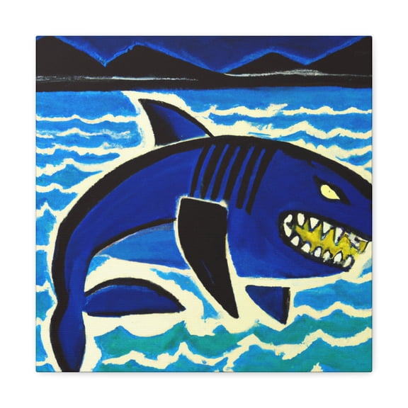 "Great White Jaws Painting" - Canvas