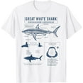 Great White Shark Anatomy _ Marine Biologist Gift Unisex TShirt XL