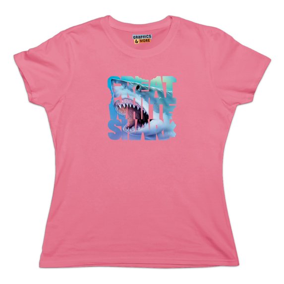 Great White Shark Bites Scuba Diving Women's Novelty T-Shirt