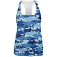 thumbnail image 1 of Great White Shark Camo All Over Womens Work Out Tank Top, 1 of 1