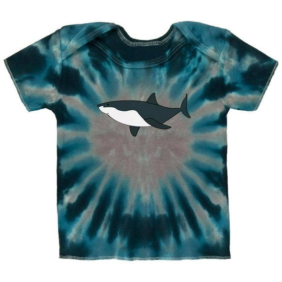 Great White Shark Cute Infant T Shirt Blue Radial Tie Dye 24 Month