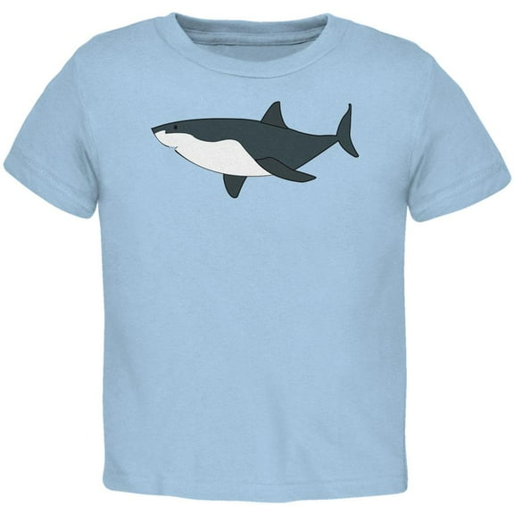 Great White Shark Cute Toddler T Shirt Light Blue 4T