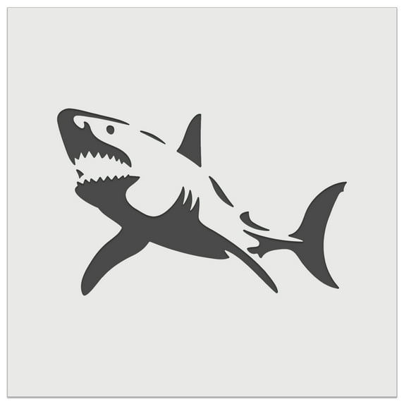 Great White Shark DIY Cookie Wall Craft Stencil - 4.5 Inch