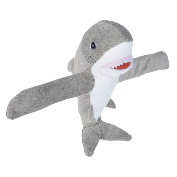 Wild Republic Huggers, Great Whit Shark, Plush Toy, Slap Bracelet, Stuffed Animal, Kids Toys, 8 Inches