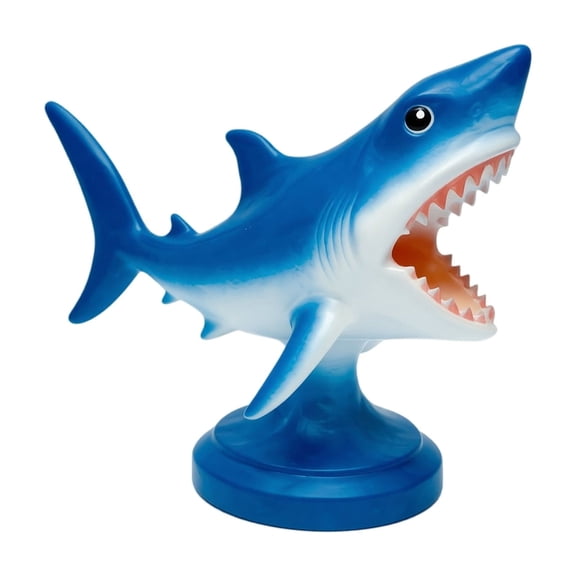 Great White Shark LED Night Light, Resin Statue, 1 Pack for Home Desk Decor, Tabletop Decorative Sculpture Accent Lamp for Bedroom Living Room Bathroom Coastal Nautical Themed Space