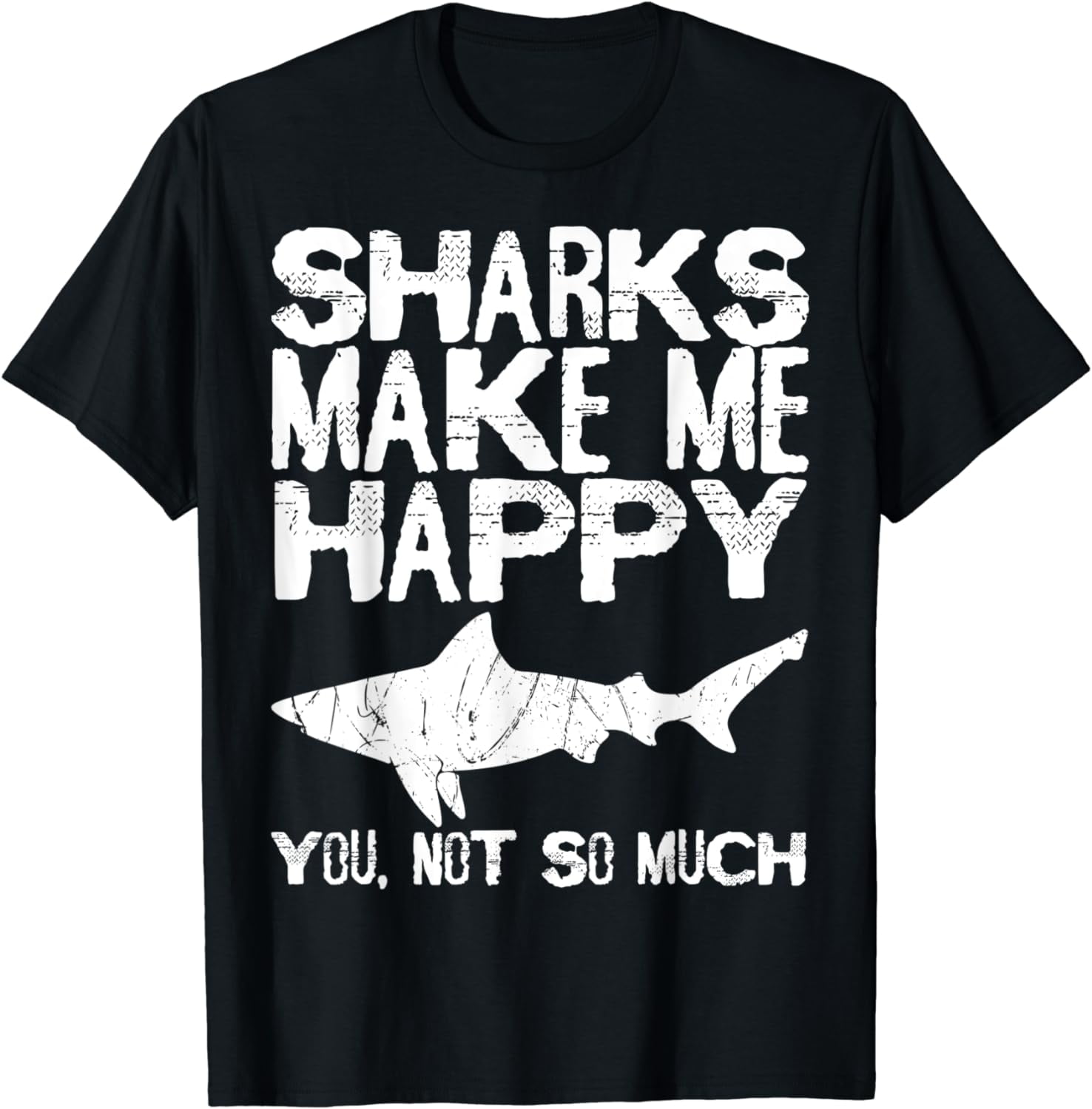 Great White Shark Makes Me Happy Largest Predator Mackerel TShirt
