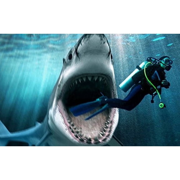Shark Attacking Scuba Diver Cake Topper, By Art of Eric Gunty