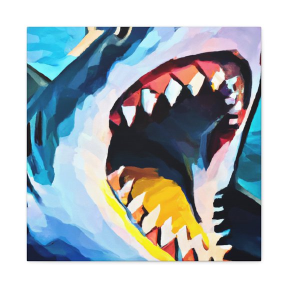 Great White Shark Mural - Canvas