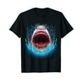 thumbnail image 1 of Great White Shark Open Mouth Teeth Beach Ocean Animal T-Shirt, 1 of 5