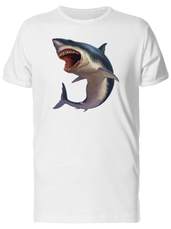 Great White Shark Painting Tee Men's - Men T-Shirt, 2XL