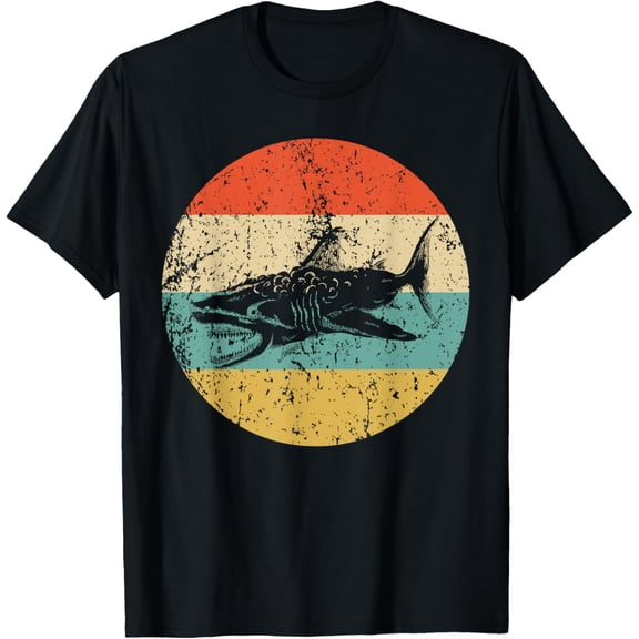 Great White Shark Retro Style Megalodon T-Shirt