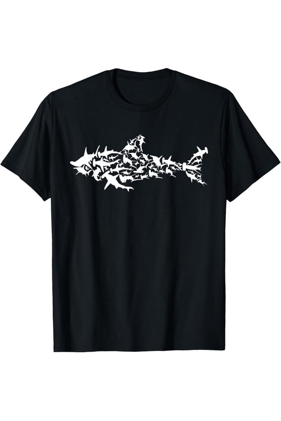 Great White Shark - Sharks Silhouette Shark Fish White Shark T-Shirt men and women can wear, black, white, gifts