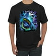 thumbnail image 1 of Great White Shark Species in Ocean | Mens Fishing Graphic T-Shirt, Black, Small, 1 of 3
