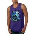 thumbnail image 1 of Great White Shark Species in Ocean | Mens Fishing Graphic Tank Top, Purple, 3XL, 1 of 3