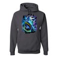 thumbnail image 1 of Great White Shark Species in Ocean | Mens Fishing Hooded Sweatshirt Graphic Hoodie, Charcoal, Small, 1 of 3